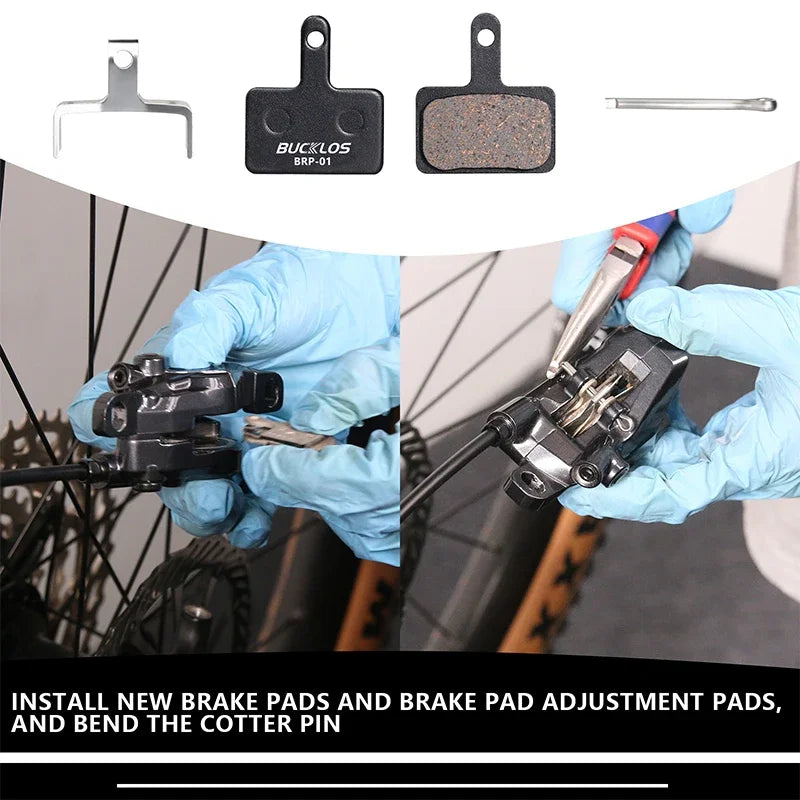 BUCKLOS MTB Hydraulic Disc Brake Pads – B01S Semi-Metal Disc Brake Pads Nixie