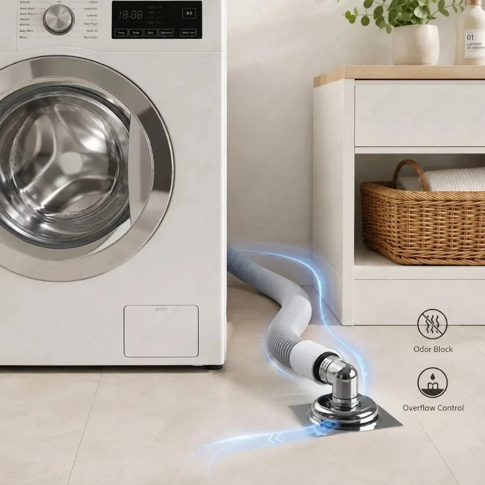 3-Way Washing Machine Drain Hose Connector & Floor Drain Cover Drain Hose Connector Nixie