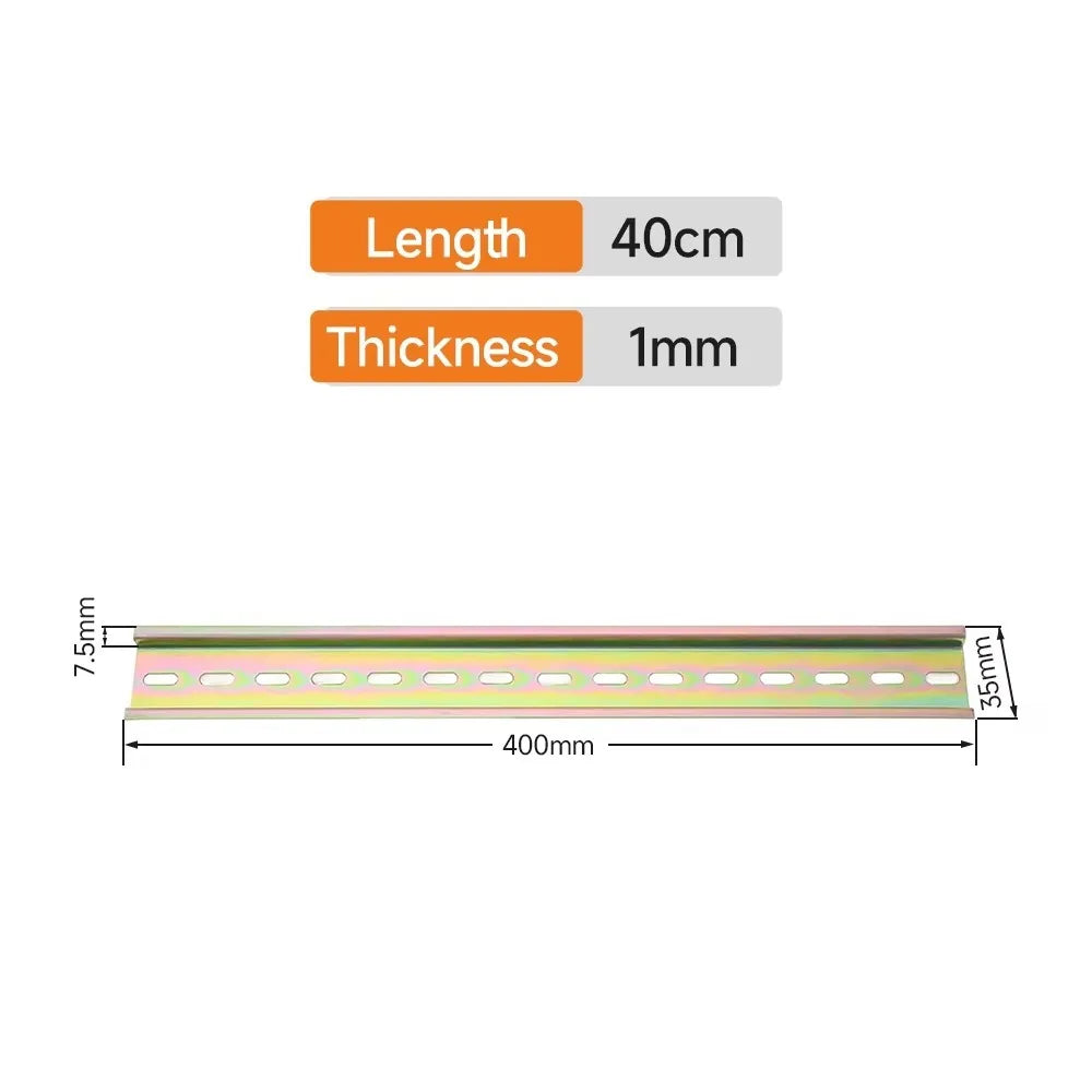 C45 DIN Rail 35mm Wide 10–50cm Terminal Block Guide Rail 1mm DIN Rail Guide Nixie 40cm