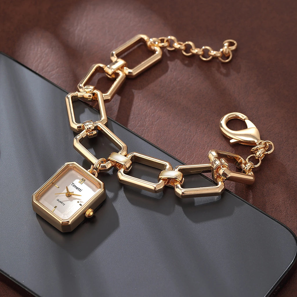 Timetti Casual Luxury Bracelet Watch – Quartz Minimalist Bracelet Watch Nixie