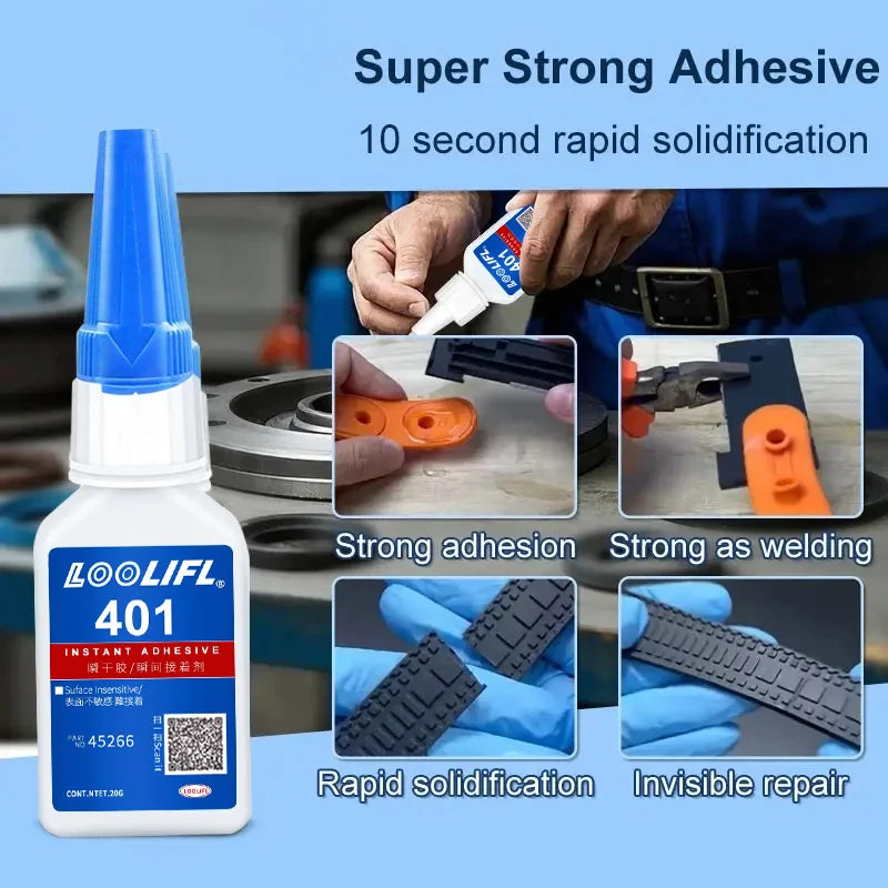 401 Instant Super Glue 20ml – Strong Universal Adhesive Instant Super Glue Nixie
