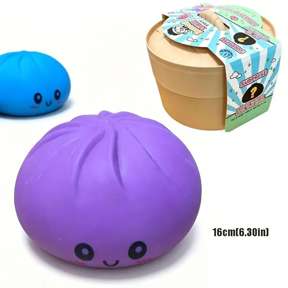 16cm Giant Dumpling Squeeze Fidget Toy with Steamer Box
