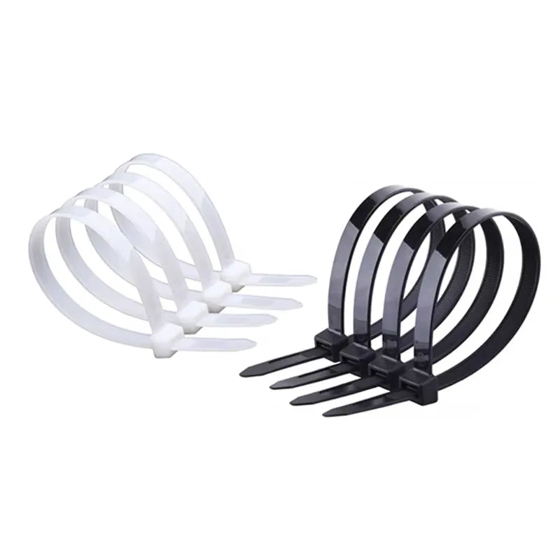 100PCS Self-Locking Nylon Cable Ties Black Zip Straps Nylon Cable Ties Nixie