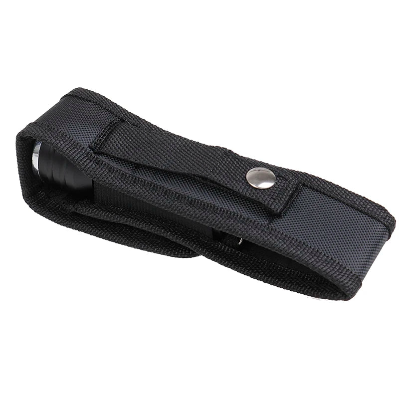 Nylon Flashlight Holster Belt Pouch for LED Torch