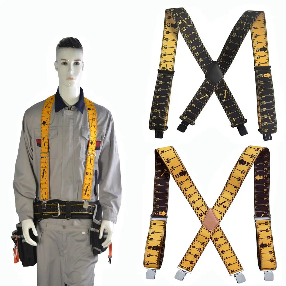 Men's Wide X-Back Elastic Suspenders – 5cm, 4 Clips, Adjustable Men's Suspenders Nixie