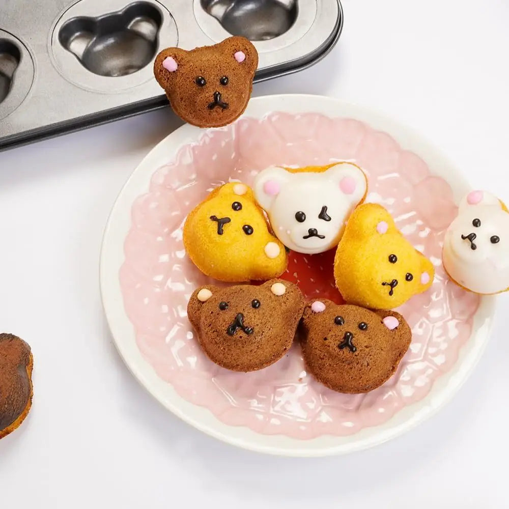Bear Shaped Muffin Pan – Non-Stick Carbon Steel Cake Mold Cake Baking Mold Nixie