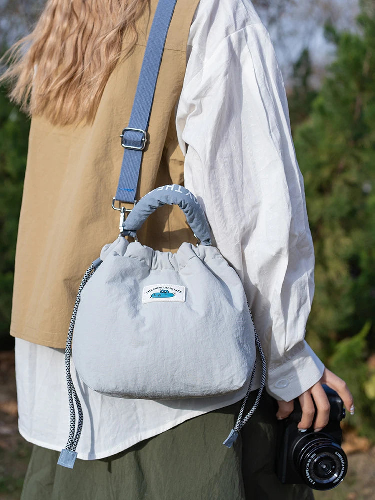 Women's Japanese-Style Mirrorless Camera Crossbody Bucket Bag Camera Crossbody Bag Nixie