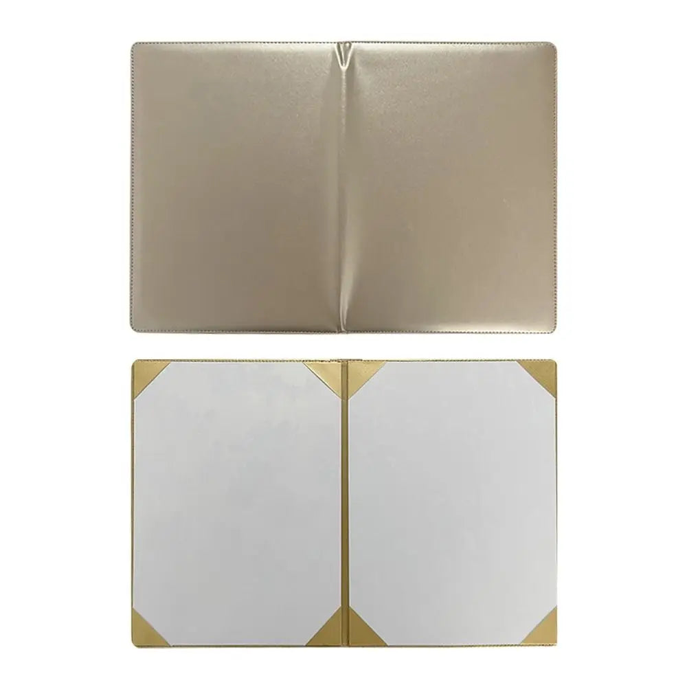 PU Leather Hardcover Document Folder A3/A4 Certificate Cover Document Folder Nixie