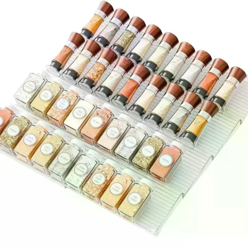 Clear Expandable Spice Rack Organizer – Tilted Kitchen Cabinet Spice Rack Organizer Nixie