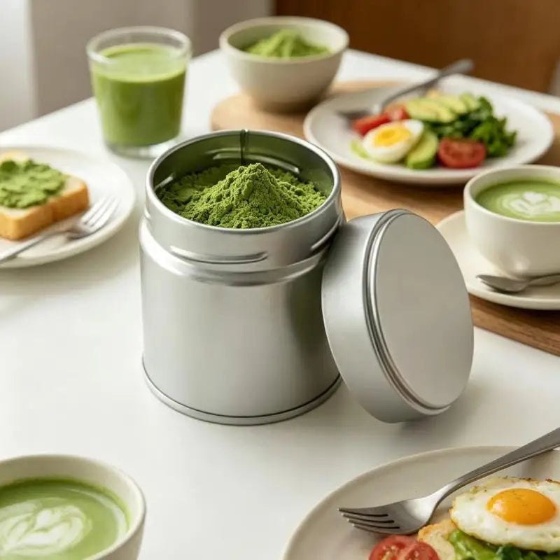 Mini Airtight Matcha Powder Tin Can | Portable Tinplate Jar Food Storage Tin Nixie