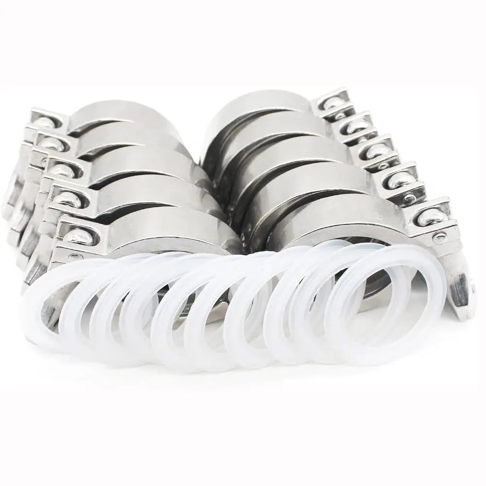 SS304 Stainless Steel Tri Clamp Fitting with Silicone Gasket Pipe Clamp Fitting Nixie