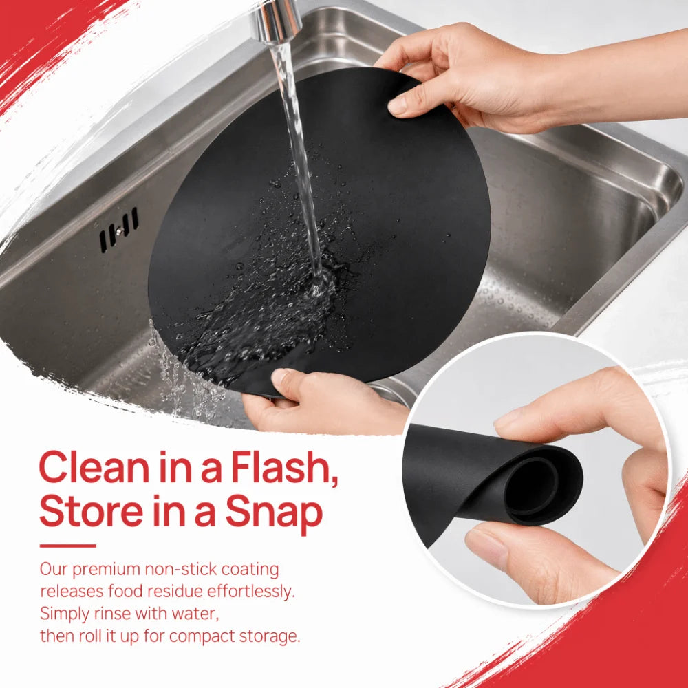 2 PCS PTFE Non-Stick Frying Pan Liners – Reusable Wok Pads Cookware Liner Mat Nixie