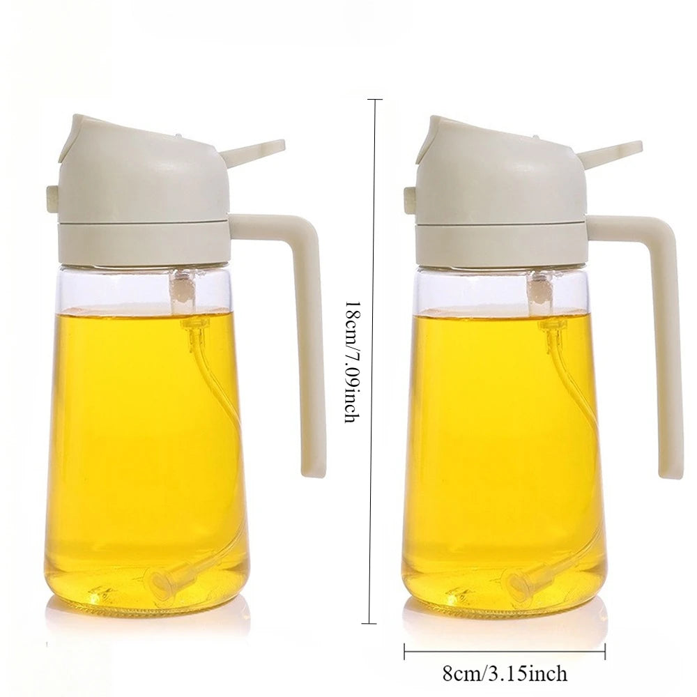 2-in-1 Glass Oil Dispenser & Sprayer Bottle Set – 2Pcs Oil Dispenser Sprayer Nixie 2pcs