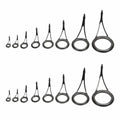 16PCS Ceramic Fishing Rod Guide Rings Set – 8 Sizes, Stainless Fishing Rod Guides Nixie 16PCS-6-30--