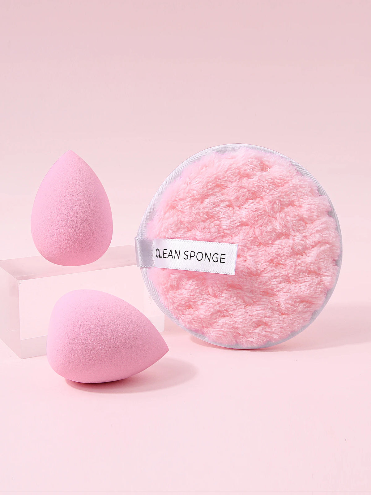 Nixie Makeup Sponge & Reusable Remover Puff Set – 3 Pc