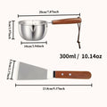 10oz Stainless Steel Pot & Cake Spatula – 2-Piece Kitchen Set Kitchen Tool Set Nixie 2PCS