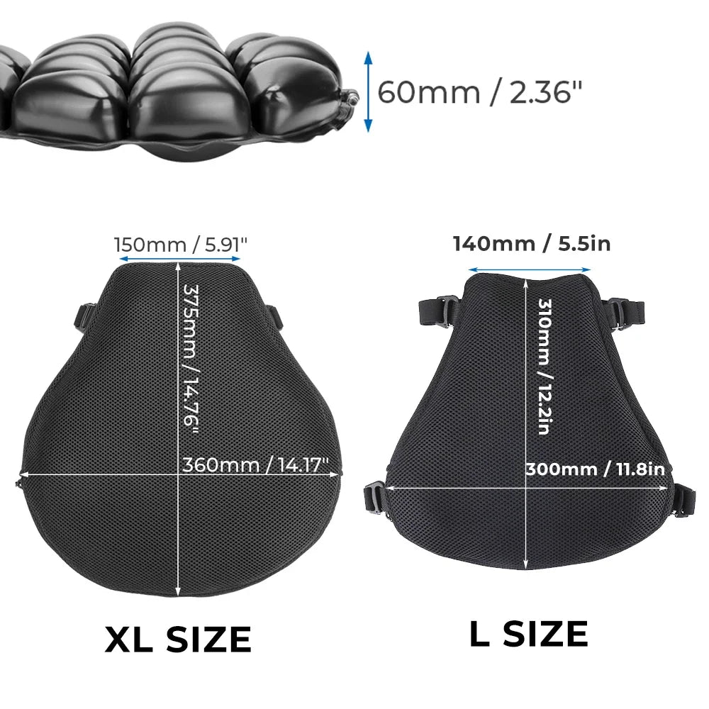 KEMITOUR Motorcycle Inflatable Air Seat Cushion – Universal Fit Motorcycle Seat Cushion Nixie