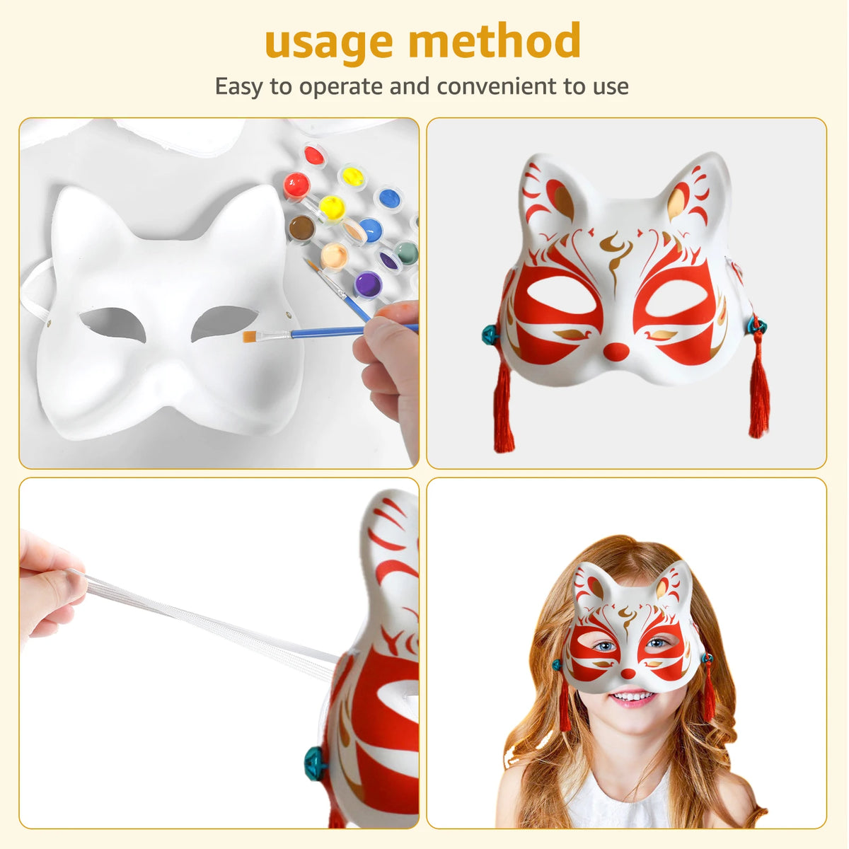DIY Animal Blank Masks Set – 6 or 32 Pcs for Kids' Parties DIY Craft Mask Kit Nixie