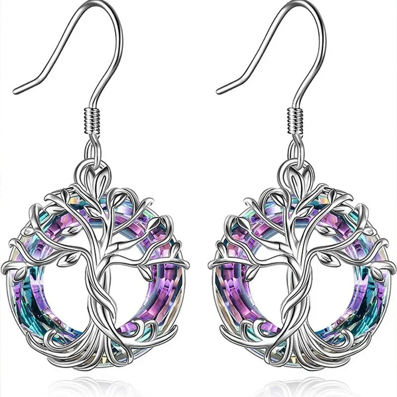 Celtic Tree of Life Dangle Earrings – Cubic Zirconia Drop Dangle Drop Earrings Nixie