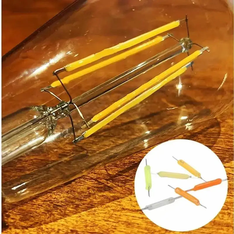 COB LED Ceramic Filament 3V 38mm Multicolor 10PCS – DIY Edison Bulb LED Lighting Filament Nixie