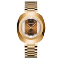 REBIRTH Men's Square Quartz Watch – Stainless Steel Band Men's Quartz Watch Nixie Brown