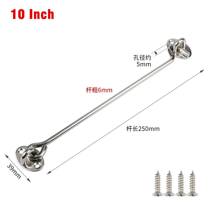 Stainless Steel Wind Hook Door Window Latch – Heavy Duty Lock