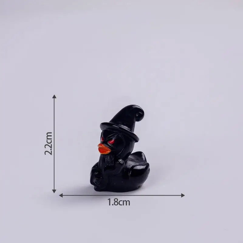 10Pcs Mini Halloween Resin Duck Figurines – Pumpkin & Ghost Halloween Figurines Nixie A13 10PCS