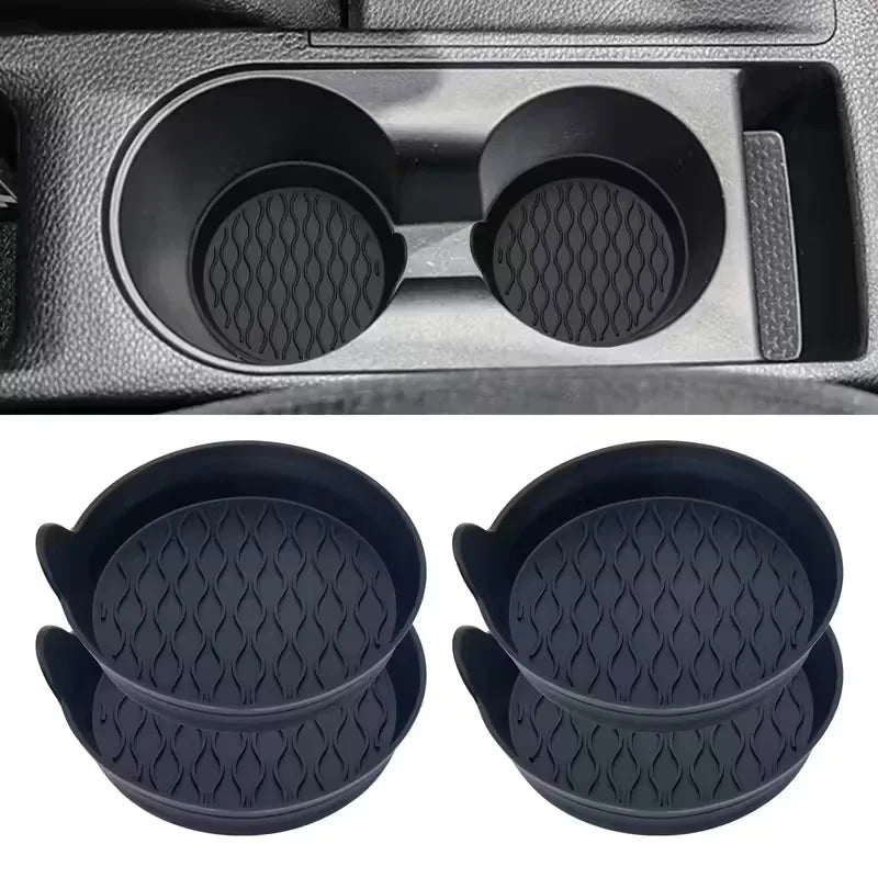 2-Piece Silicone Car Cup Holder Coasters – Non-Slip, Heat-Resistant Car Cup Holder Coasters Nixie