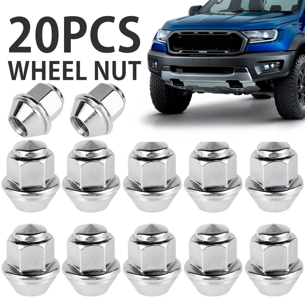 20Pcs M12x1.5 Ford Wheel Nuts 19mm Hex 60° Taper OEM 1678260 Wheel Lug Nuts Nixie