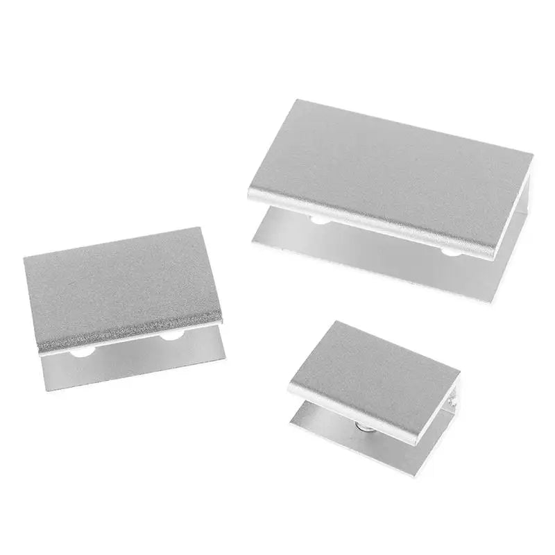 4PCS Square Aluminum Glass Clamps Shelf Clip Bracket 5–12mm Glass Shelf Clamps Nixie
