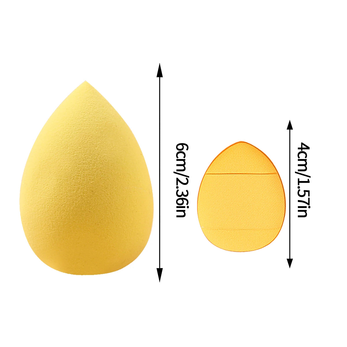 6PCS Yellow Waterdrop Makeup Sponge Set – Foundation & Concealer Makeup Sponge Set Nixie