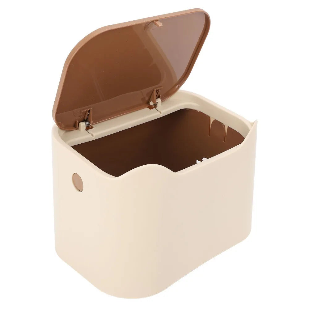 Enclosed Cat Litter Trash Can with Press Lid | Odor Control