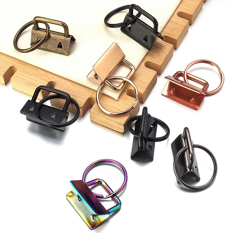 10pcs Metal Belt Clip Key Fob Foldover Connector DIY Hardware Craft Hardware Buckles Nixie