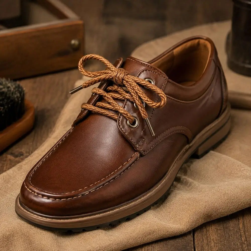 Waxed Leather Round Shoelaces – Waterproof Boot Laces, 7 Colors