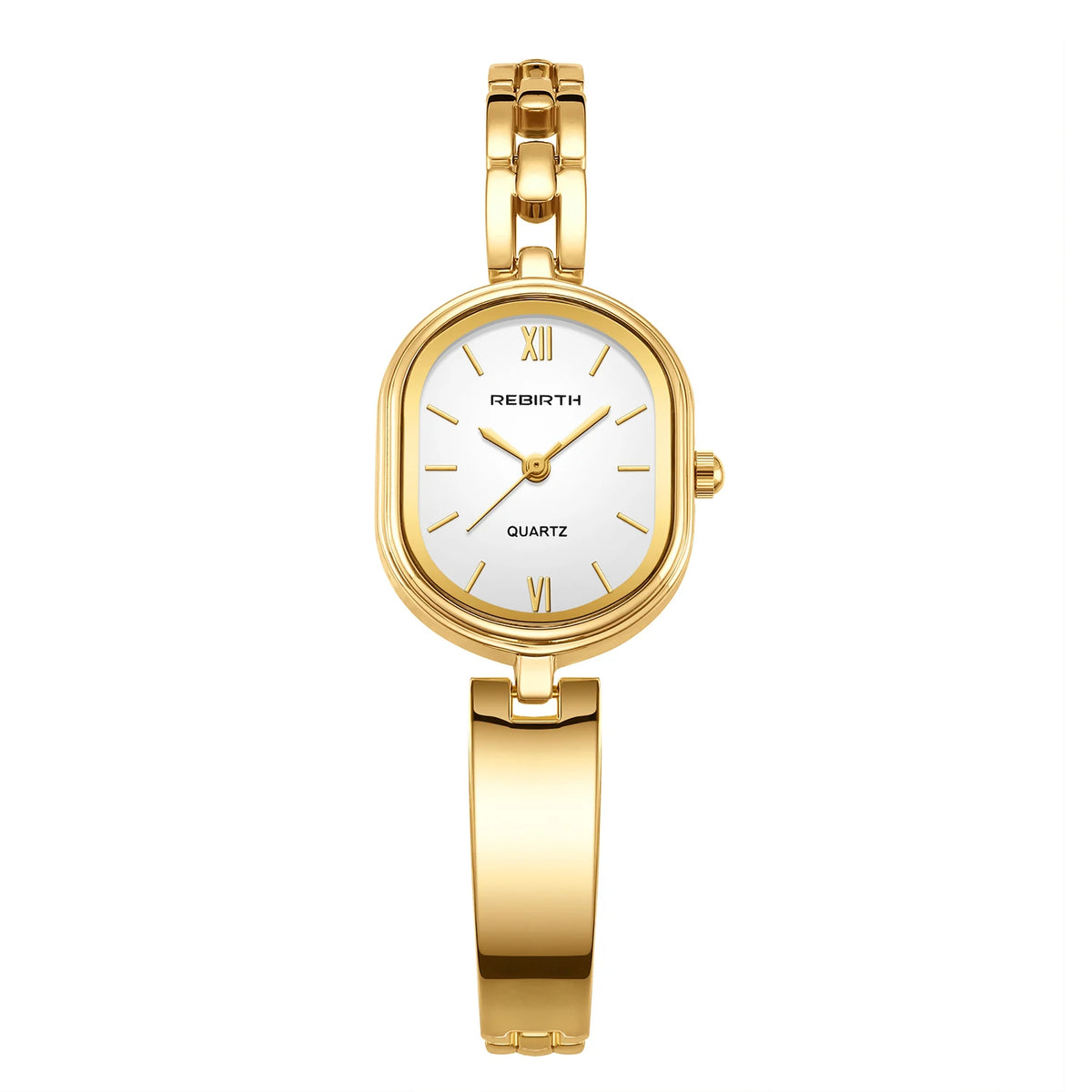 REBIRTH Women's Minimalist Quartz Watch – Casual Daily Wear Women's Quartz Watch Nixie Gold