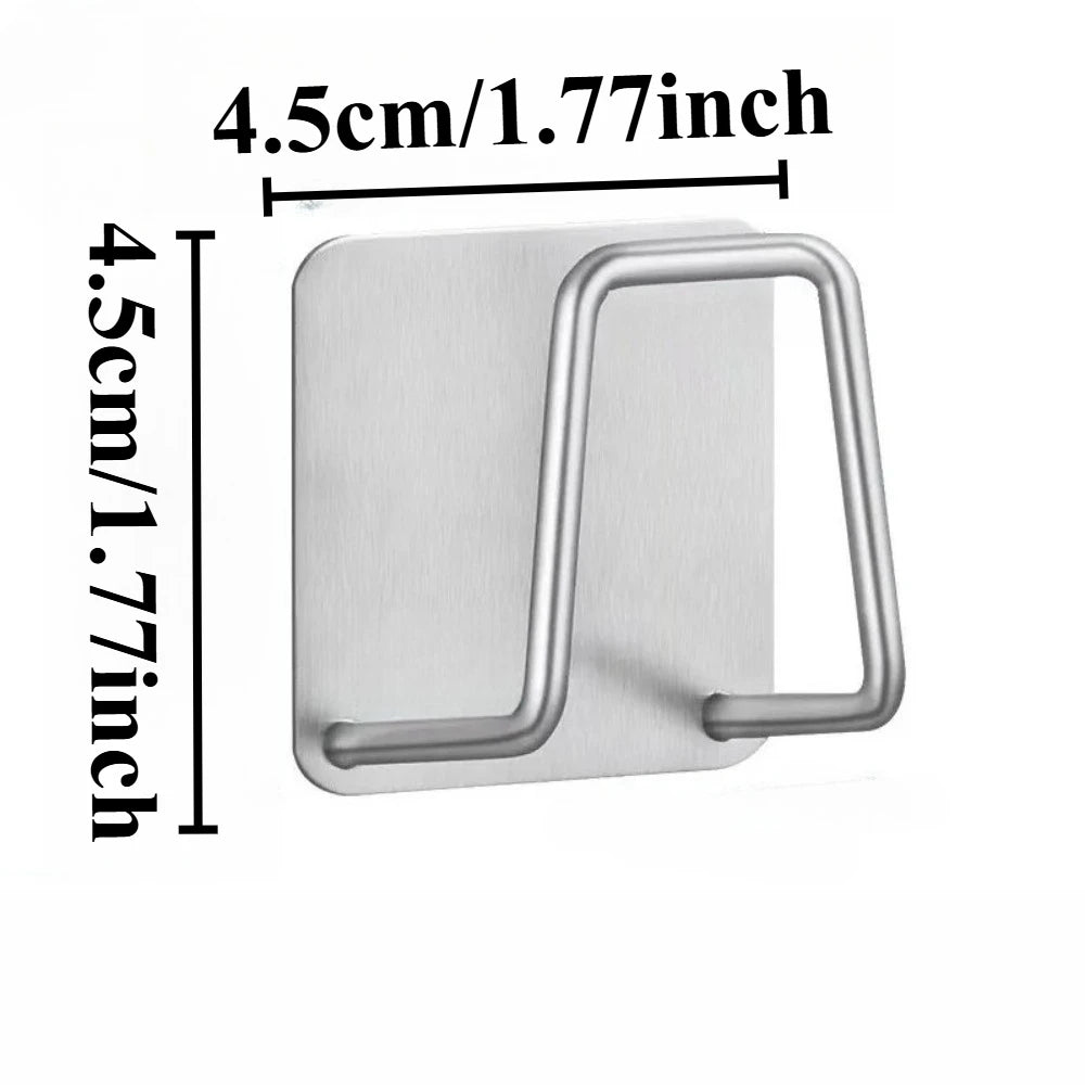 4PCS Stainless Steel Sink Sponge Rack – Self-Adhesive Holder Sink Sponge Rack Nixie silver-4pcs