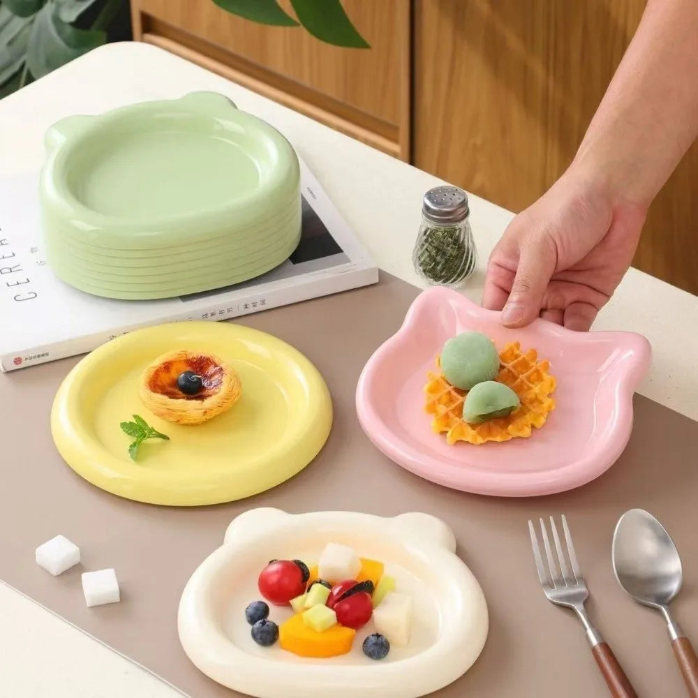 Cute Bear-Shaped PP Cat & Puppy Food Bowl – Anti-Tip Pet Food Bowl Nixie