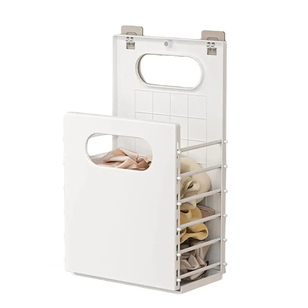 Collapsible Wall-Mounted Mesh Laundry Hamper | Foldable