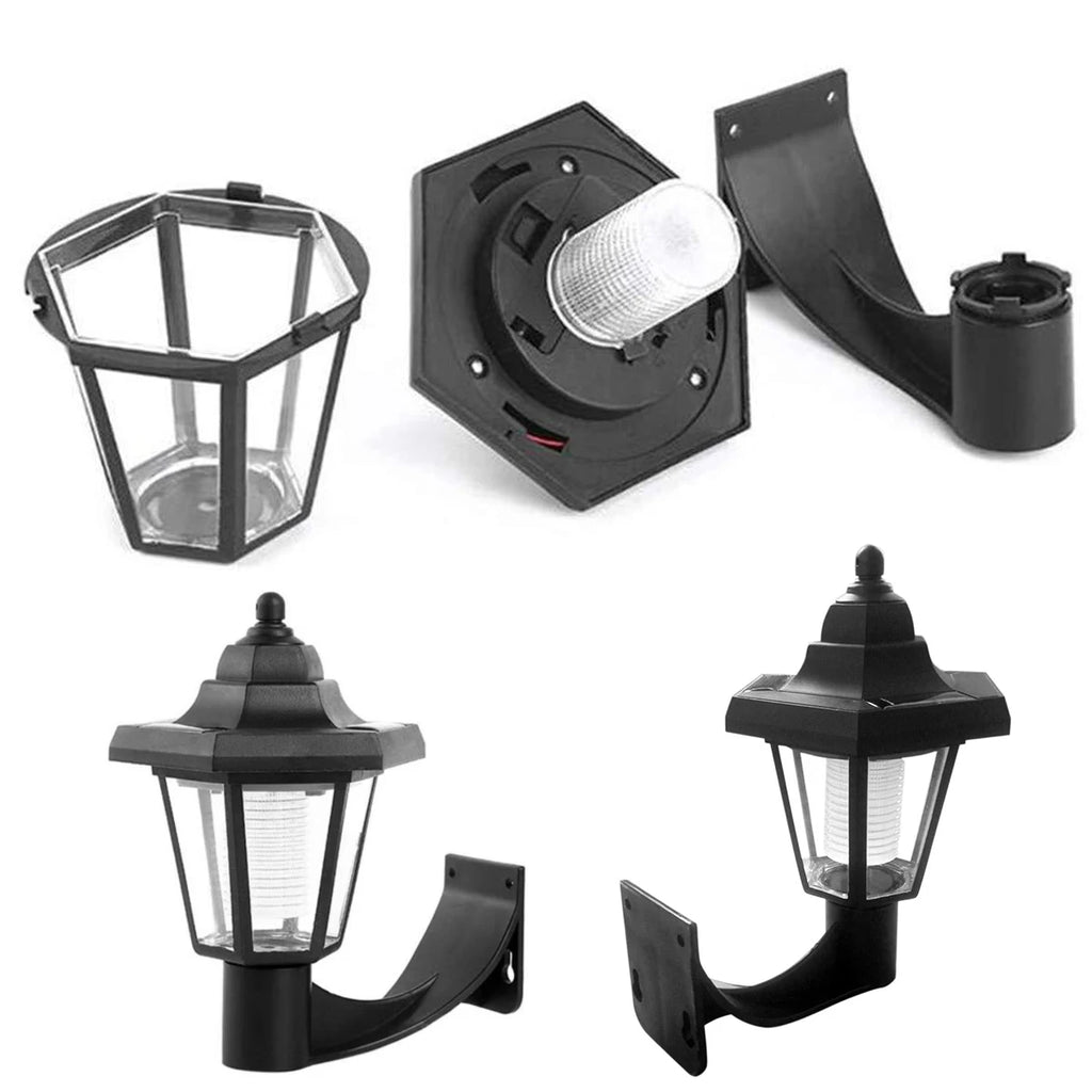 2Pcs Hexagonal Solar LED Wall Lantern – Waterproof Garden Light Solar Wall Lantern Nixie