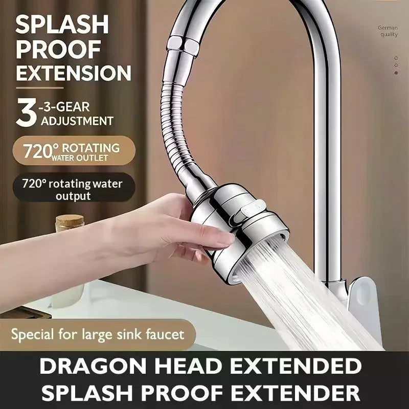360° Rotating Faucet Attachment – 2/3 Spray Modes, Water Saving