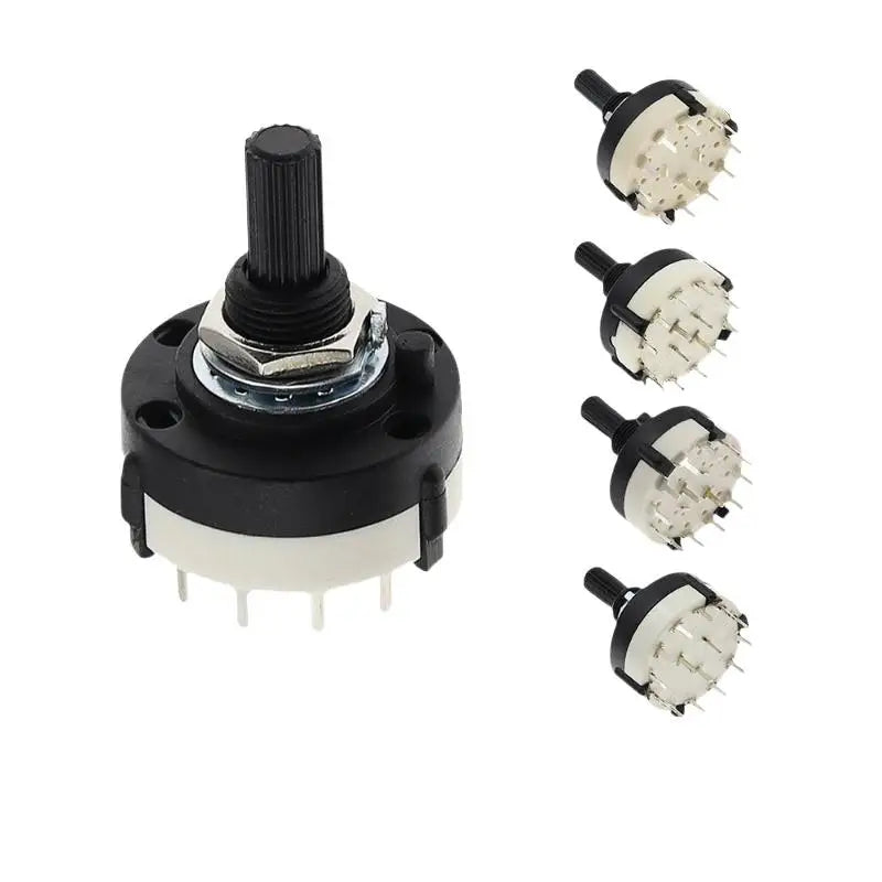 RS26 Rotary Band Selector Switch 1-4 Pole 3-12 Position PCB Mount Rotary Selector Switch Nixie