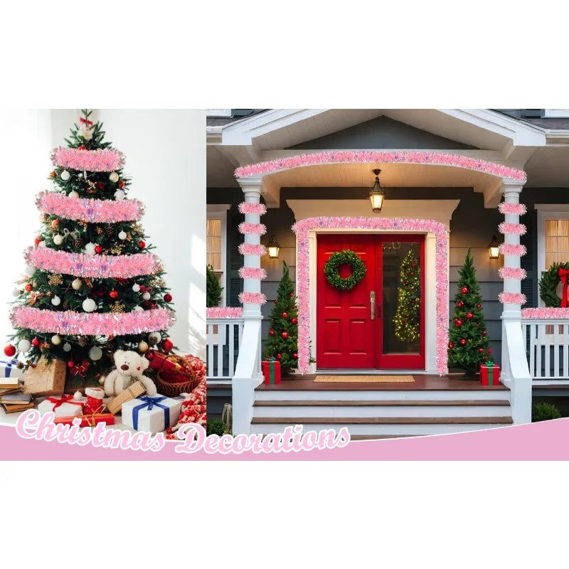2M Pink Metal Wire Wreath – Christmas, Valentine & Holiday Decor Holiday Wire Wreath Nixie