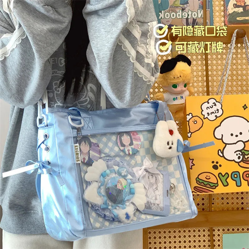 Large Lace Ita Bag – Transparent Crossbody Shoulder Bag Ita Crossbody Bag Nixie
