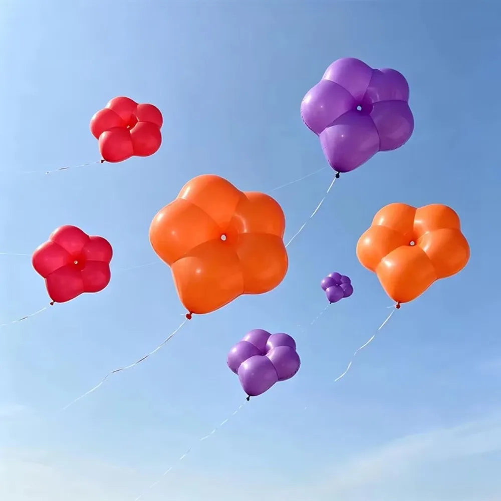 Latex Plum Blossom Balloons Mixed Color Floral 25/50 Pcs Party Balloons Nixie