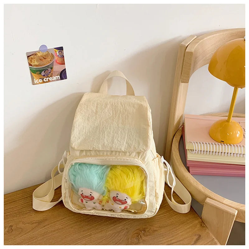 Nixie Transparent Lightweight Backpack for Girls & Women
