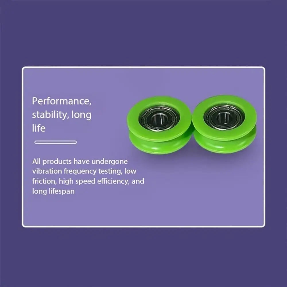 10Pcs 5mm U-Groove Guide Pulley Nylon POM Stainless Steel Wheels Guide Pulley Wheels Nixie