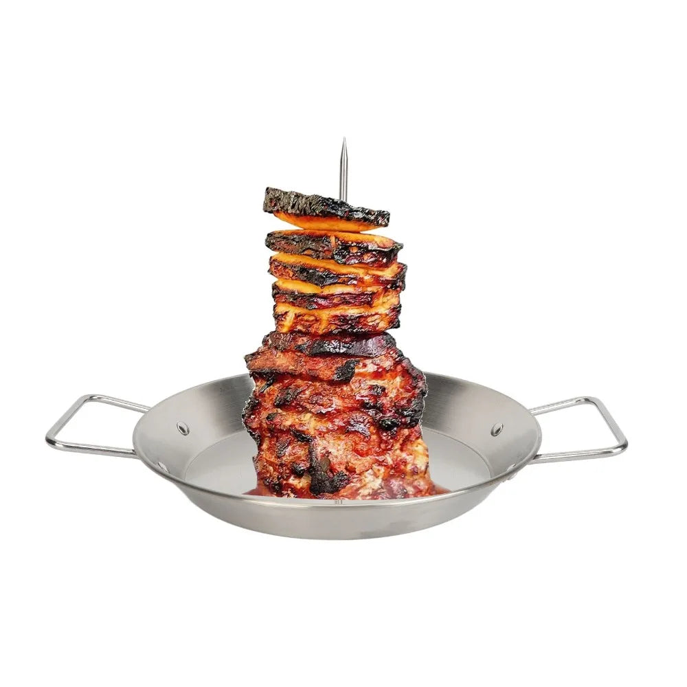 Stainless Steel Vertical Skewer Set – Al Pastor Shawarma Spit Vertical Skewer Roasting Set Nixie