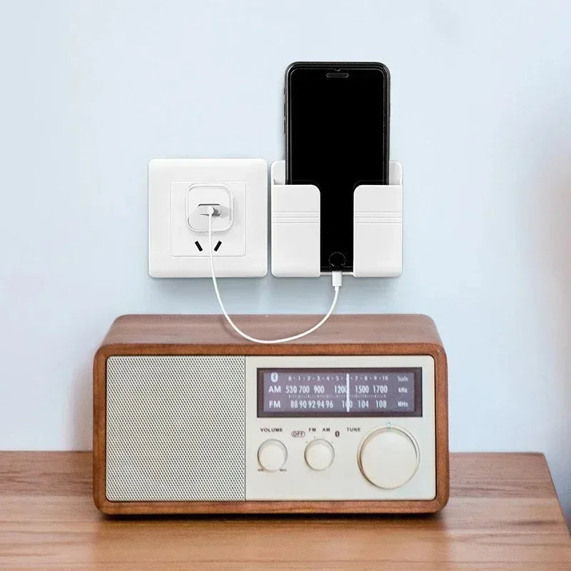 Wall Mounted Phone & Remote Holder – Kitchen Bathroom Bedroom Wall Storage Holder Nixie