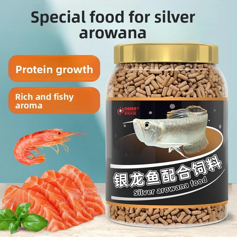 Dragon Fish Color Enhancement Food – Large Granule Fish Feed 500g Tropical Fish Food Nixie 680ml