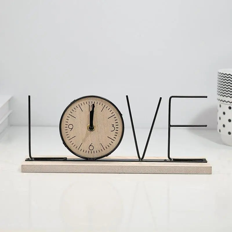 Nordic Wooden Table Clock – Minimalist Home Décor Piece Decorative Table Clock Nixie